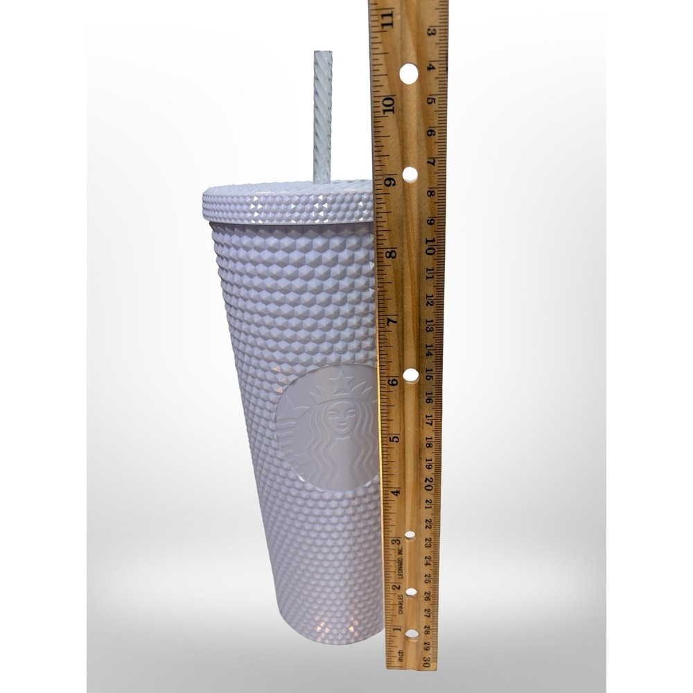 Starbucks Studded Venti Tumbler 2021 White Honeycomb 24oz Cold Cup Rare - Picture 6 of 7